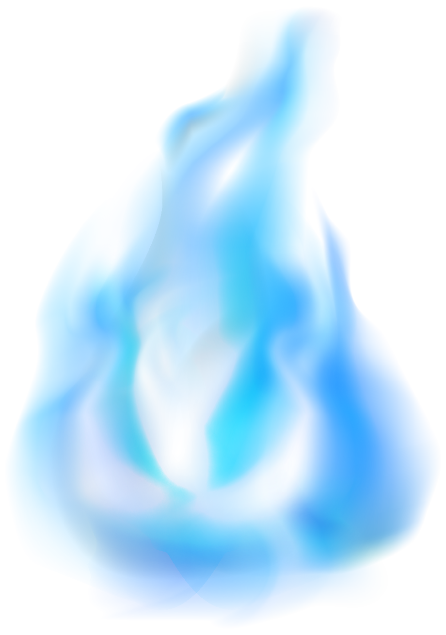 fire transparent blue flame