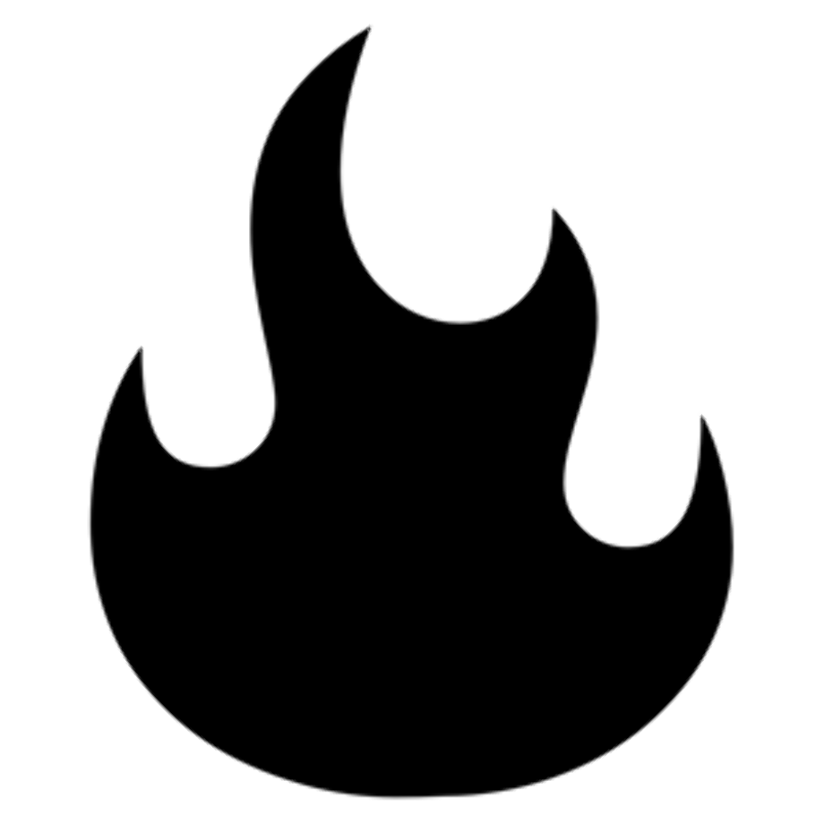 fire clipart silhouette
