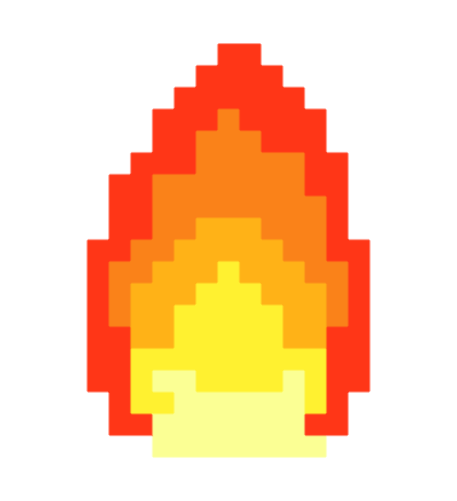 Fireball clipart pixel.