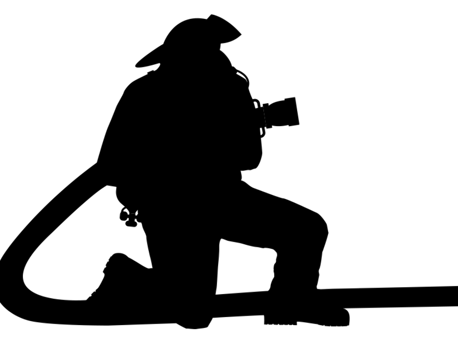 firefighter clipart silhouette