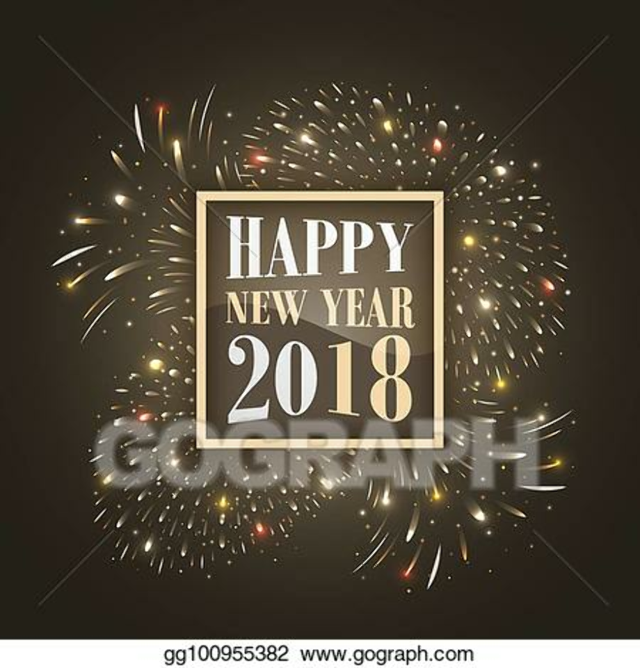 happy new year 2018 clipart glitter