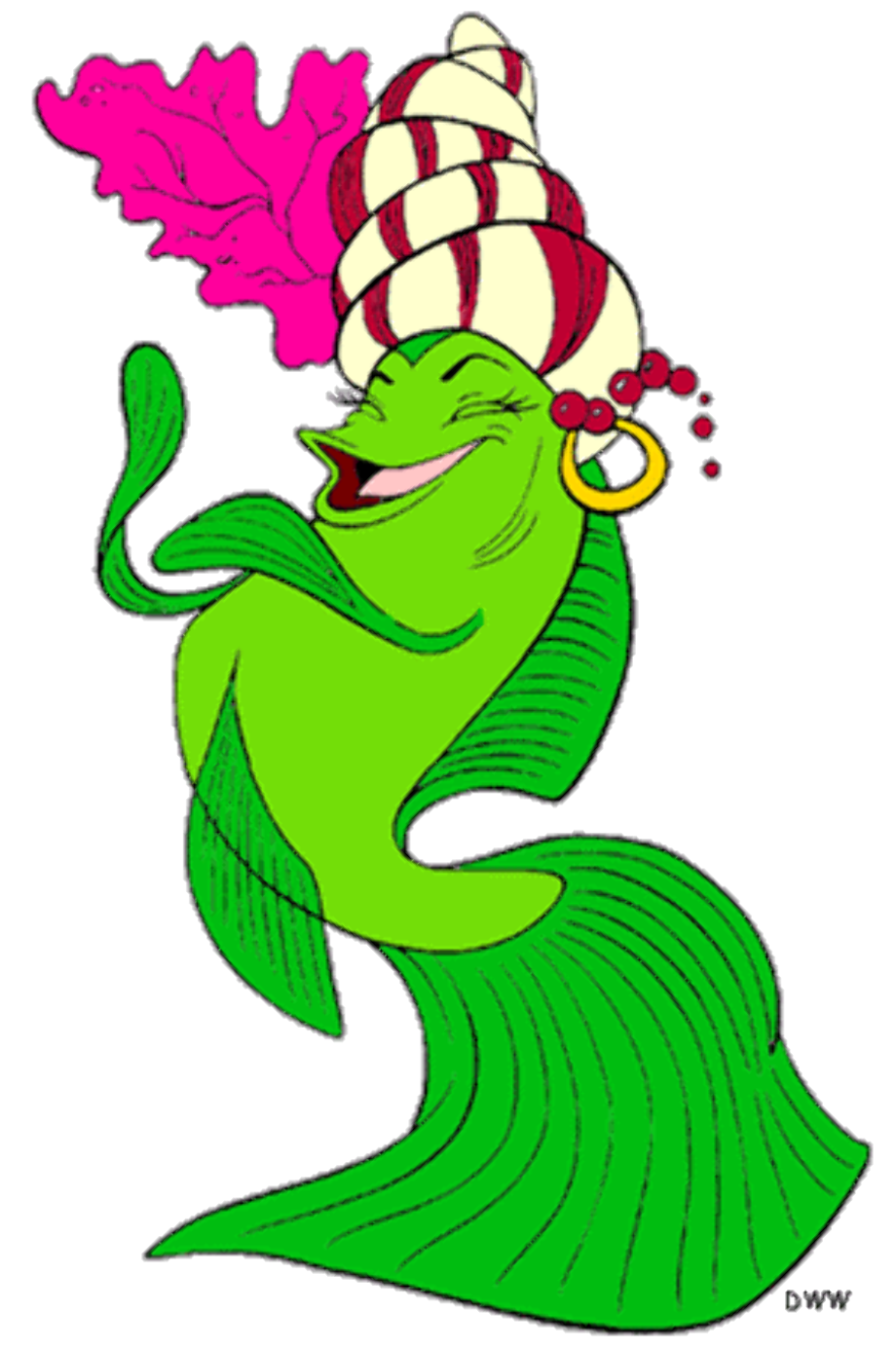 Download High Quality Clipart Fish Little Mermaid Transparent Png