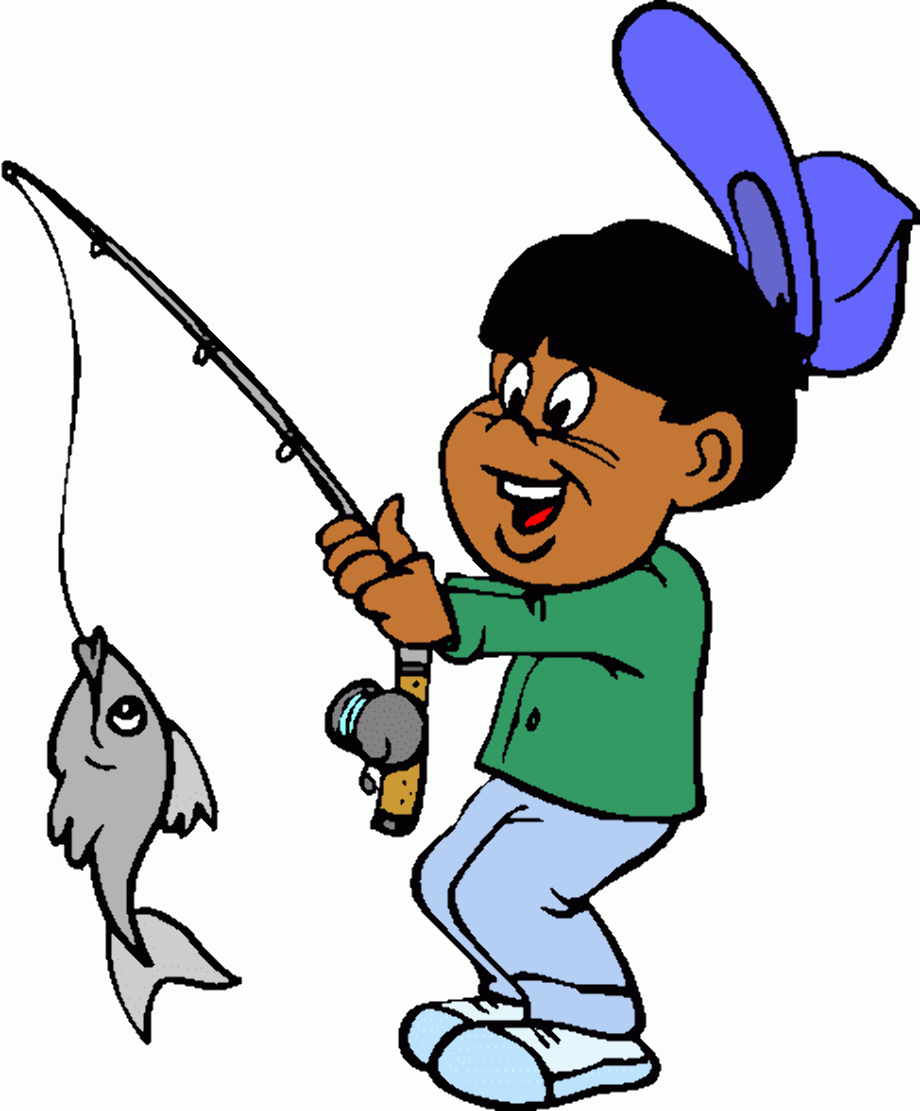 fishing clipart boy