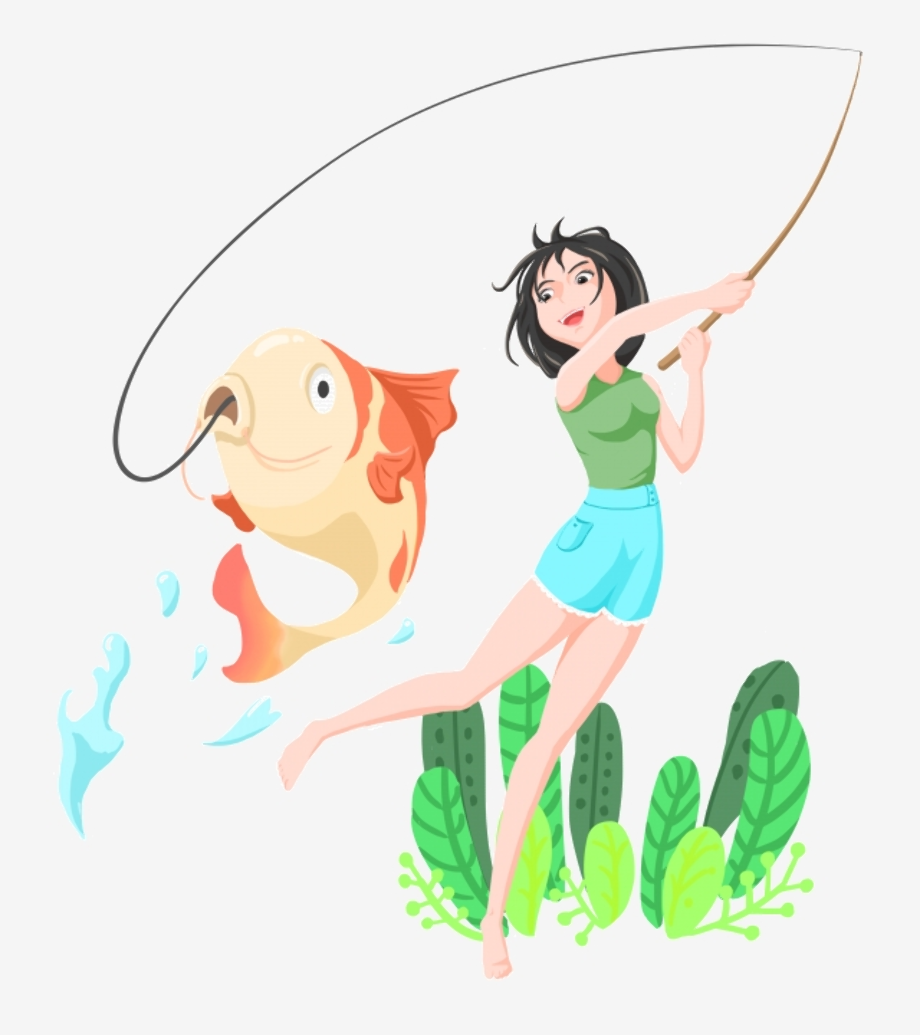 Download High Quality fishing clipart little girl Transparent PNG