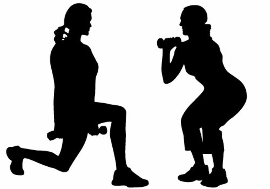 exercise clipart silhouette