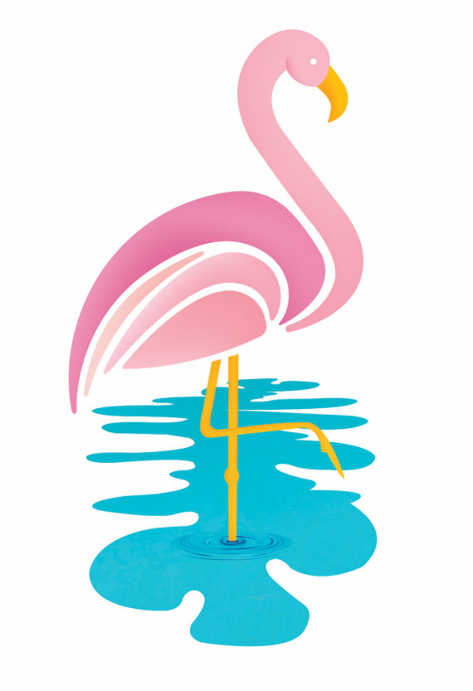 Flamingo clipart royalty free - Washat