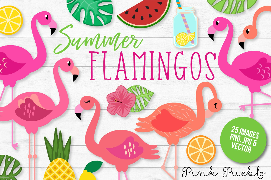 flamingo clip art vector