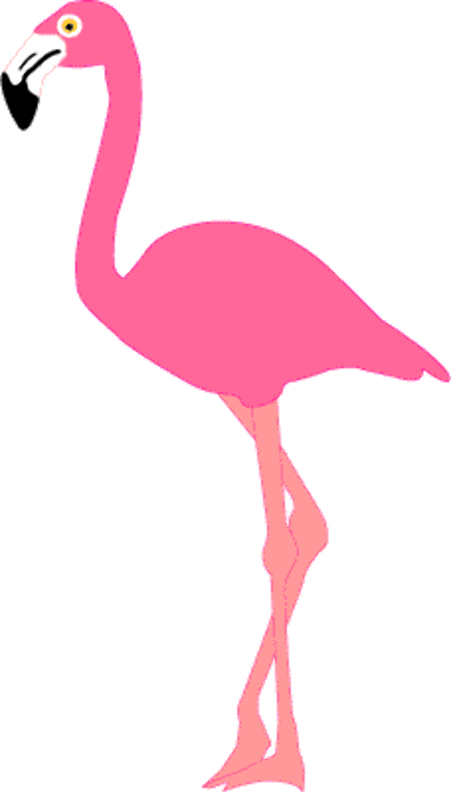 white flamingo clipart