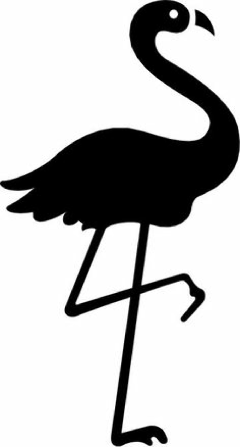 Flamingo Black And White SVG