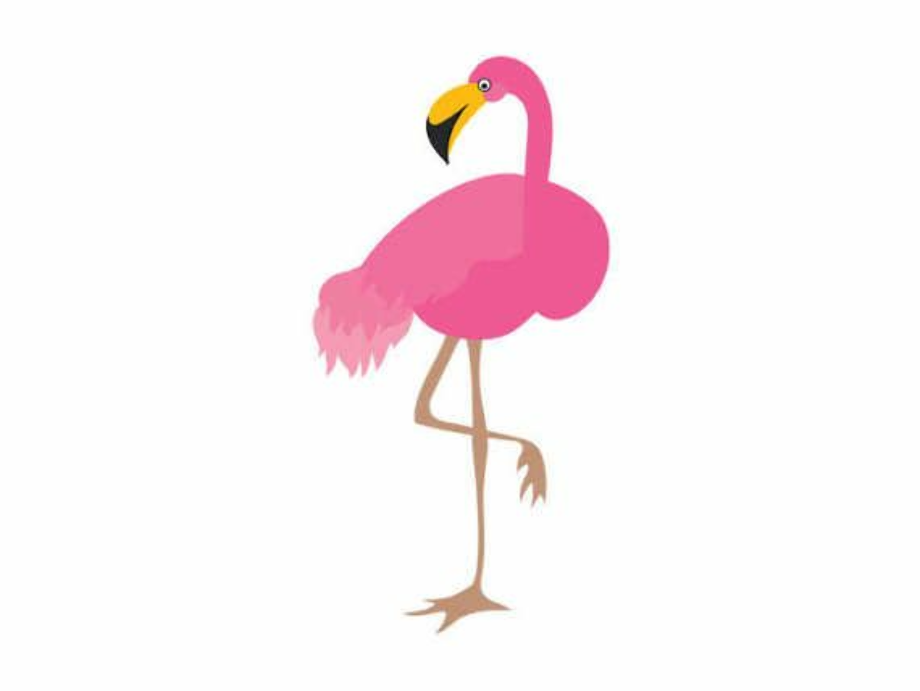 pink flamingo clipart vectored image