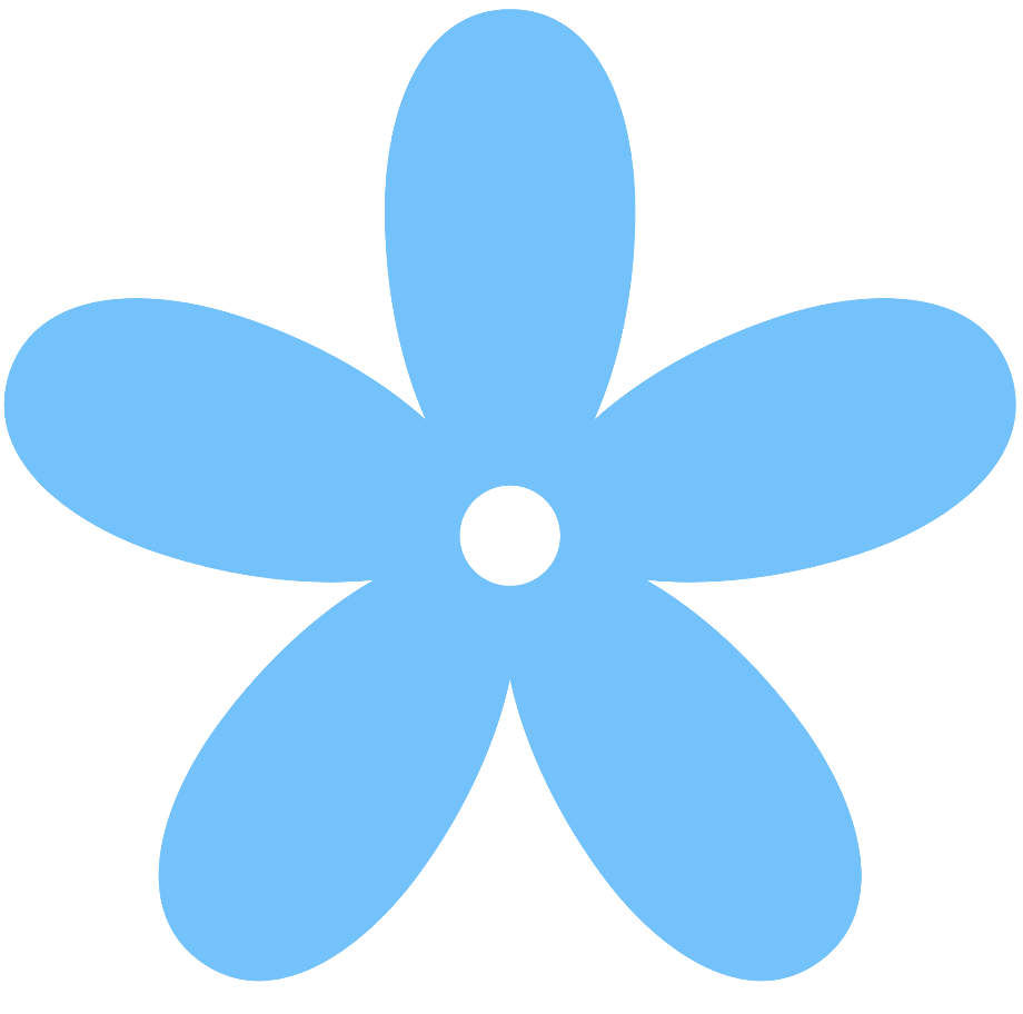 Flower clipart royal blue