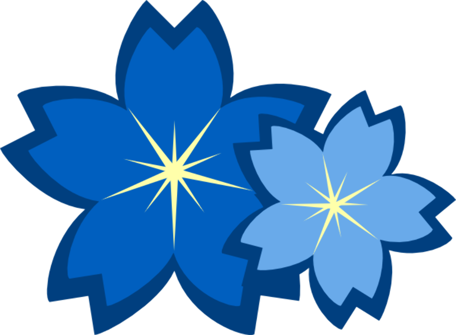 flowers clipart blue