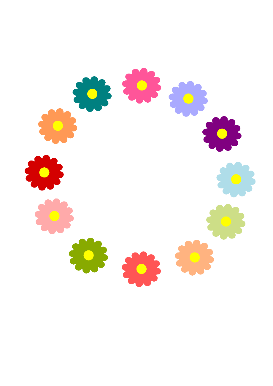 Download High Quality Flower clipart circles Transparent PNG Images
