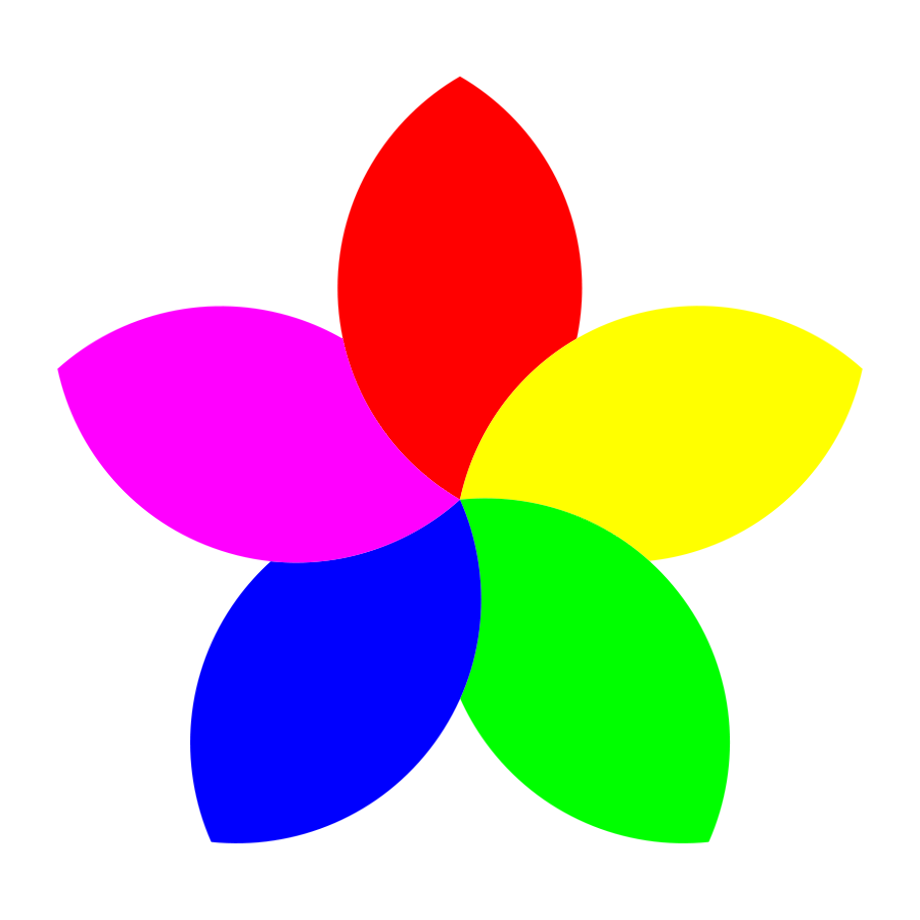 Flower clipart rainbow