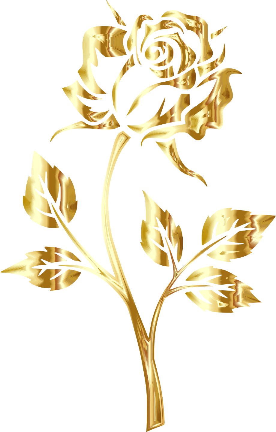 gold clipart rose