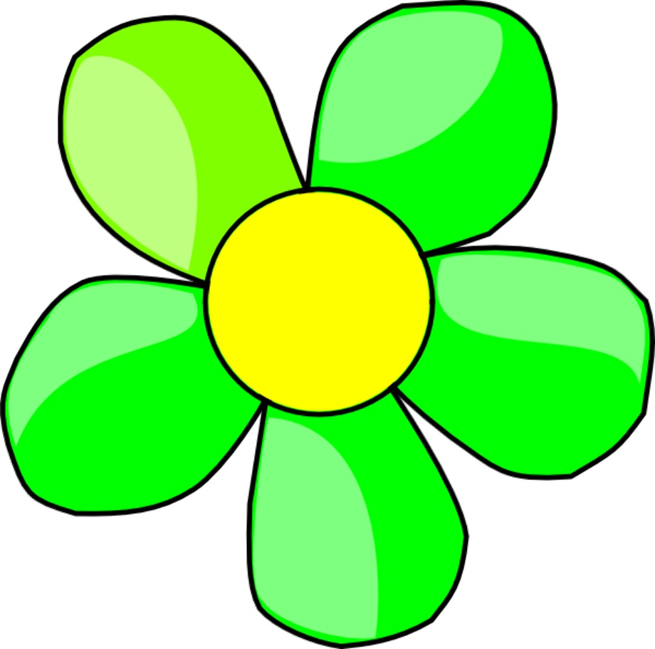 Flower clipart green alphabet