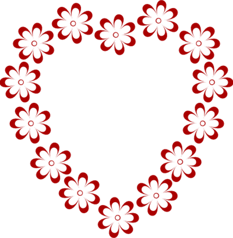 Flower clipart heart shaped