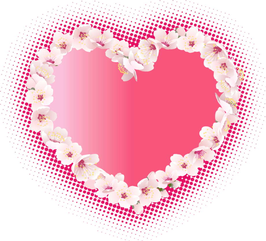 Flower clipart heart shaped