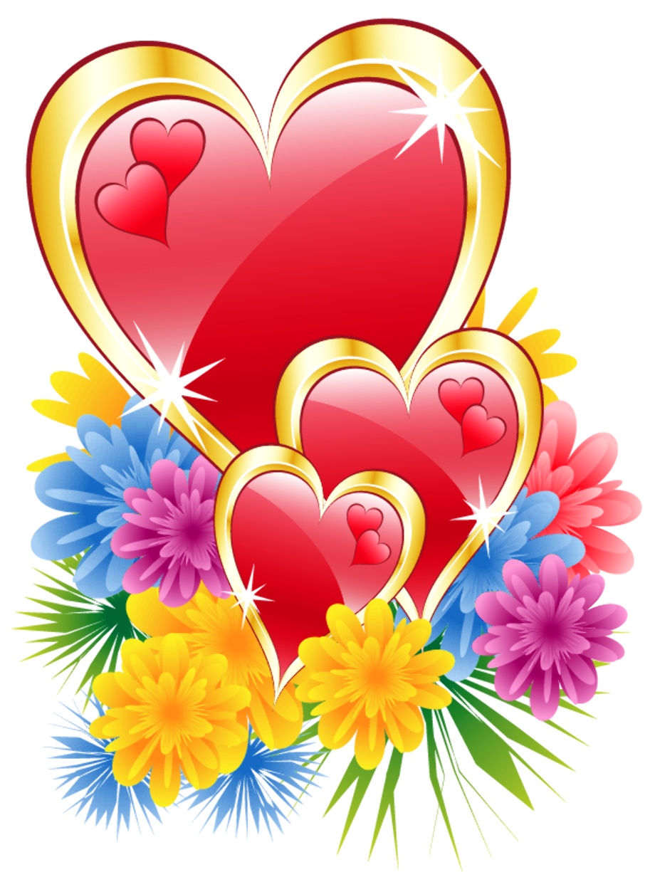 Flower clipart heart shaped