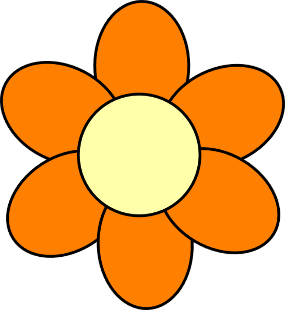 Flower clipart orange