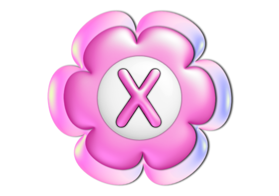 Flower clipart pink alphabet