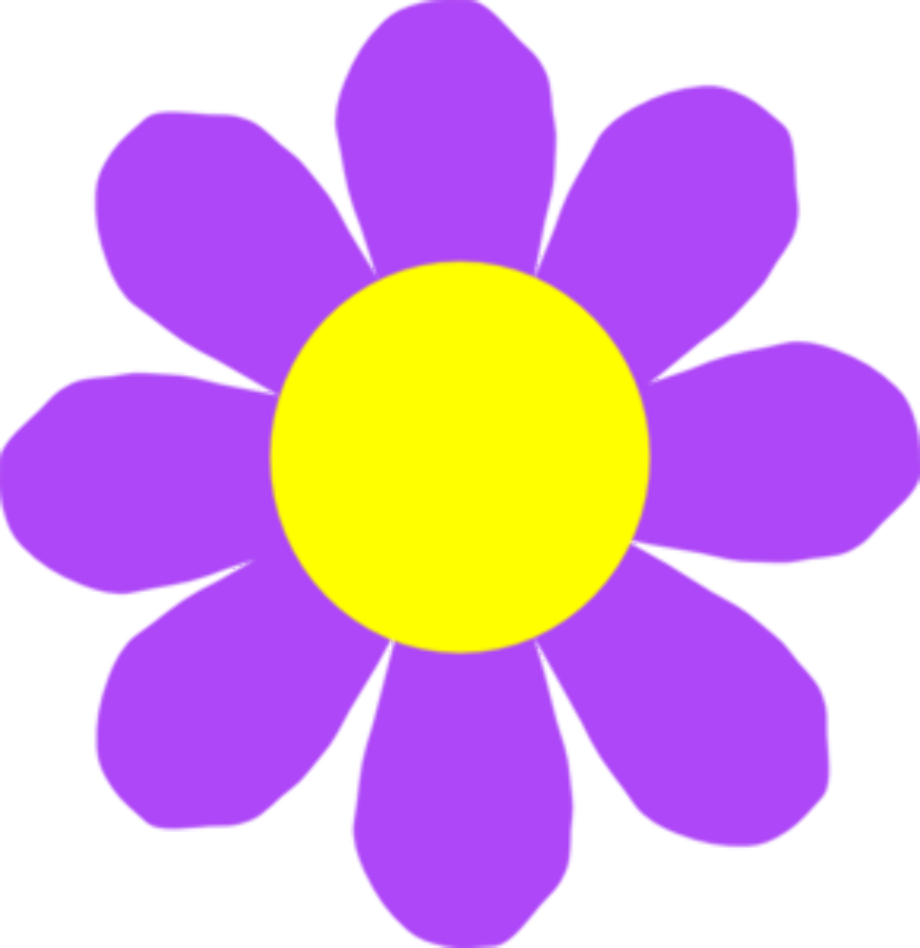 clipart flowers purple
