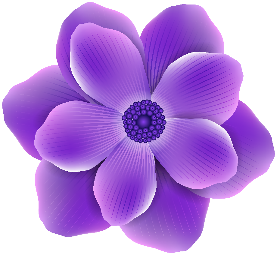 clipart flower purple
