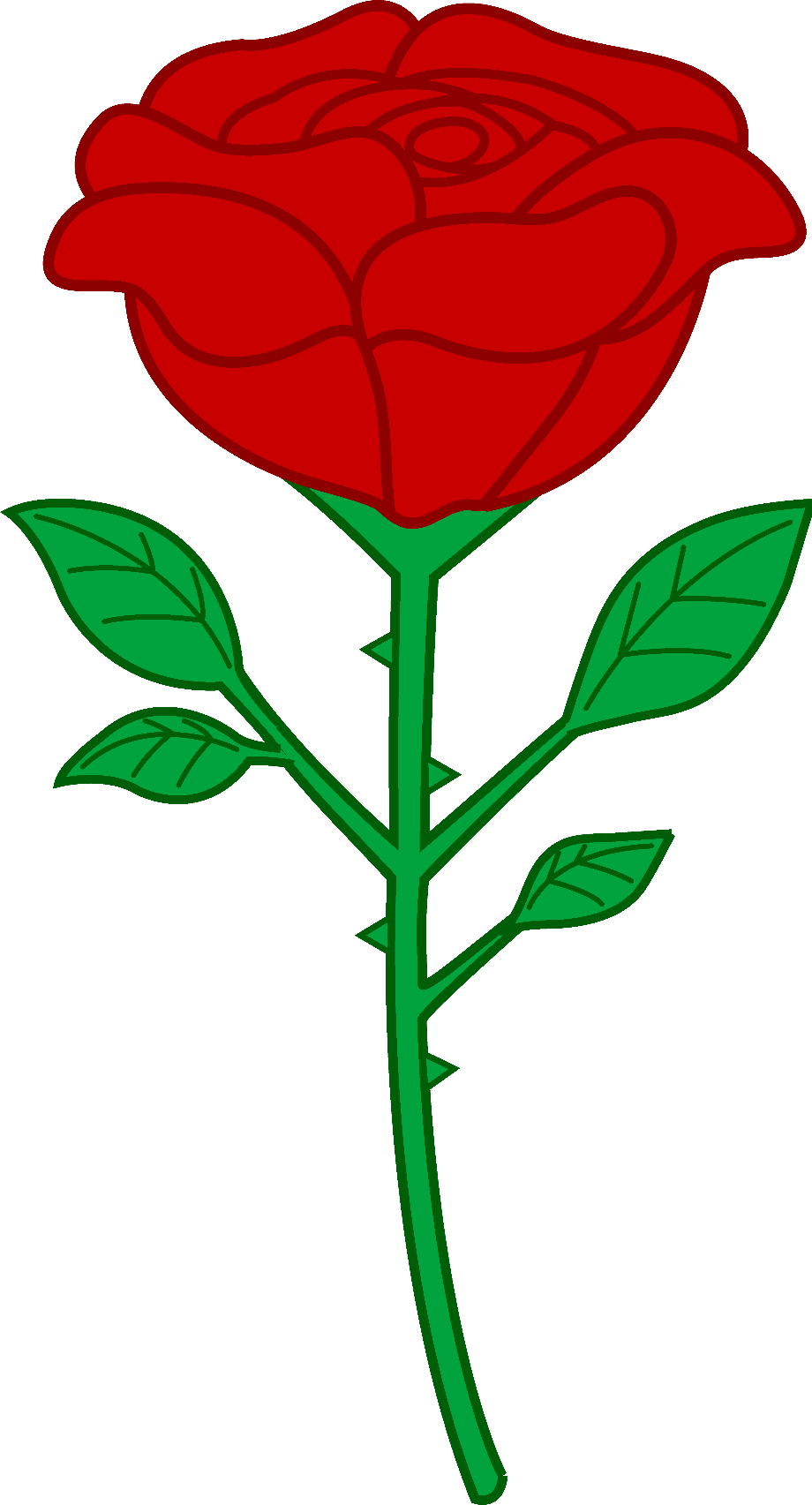 rose clipart single