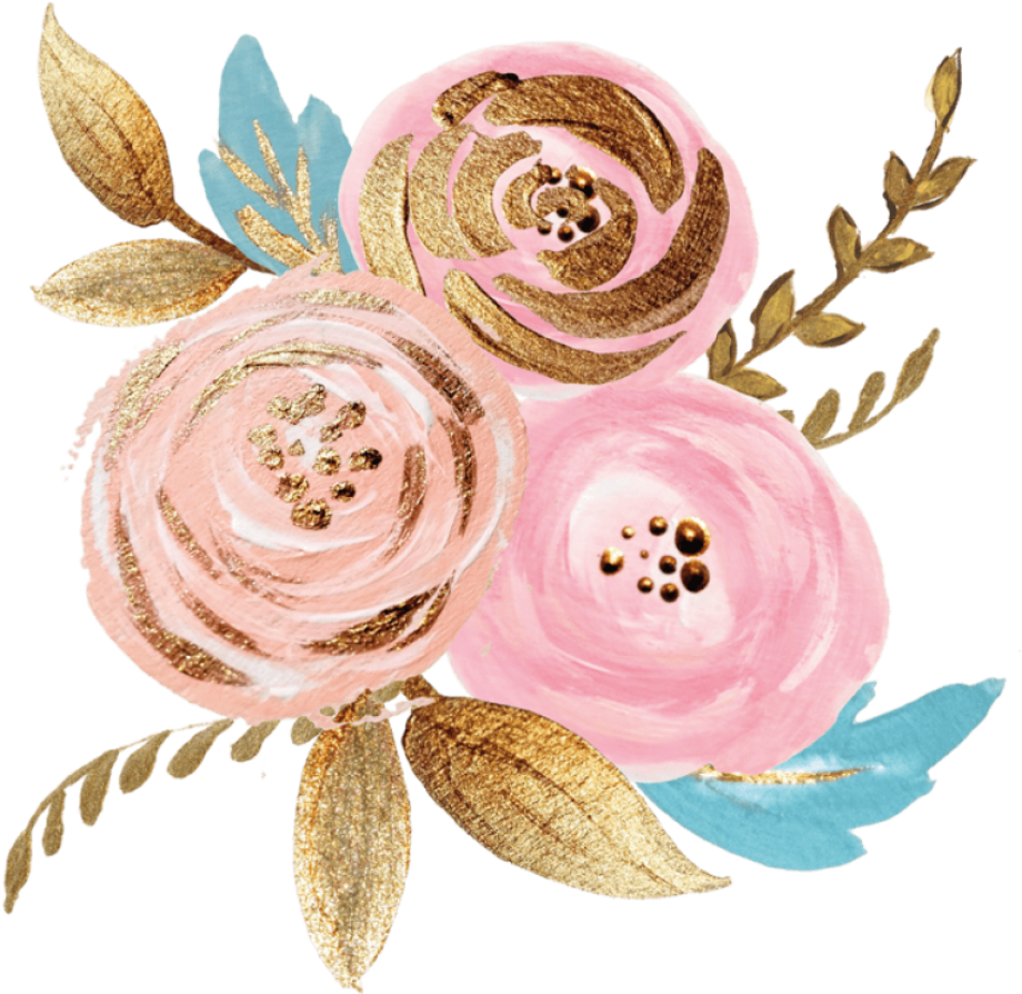 Download High Quality Flower clipart rose gold Transparent PNG Images