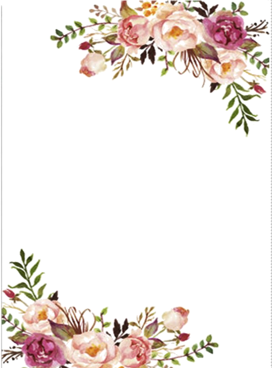 Flower clipart muted blooms