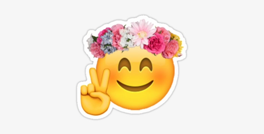 emoji transparent flower crown