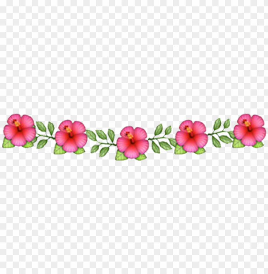 transparent emojis flower crown