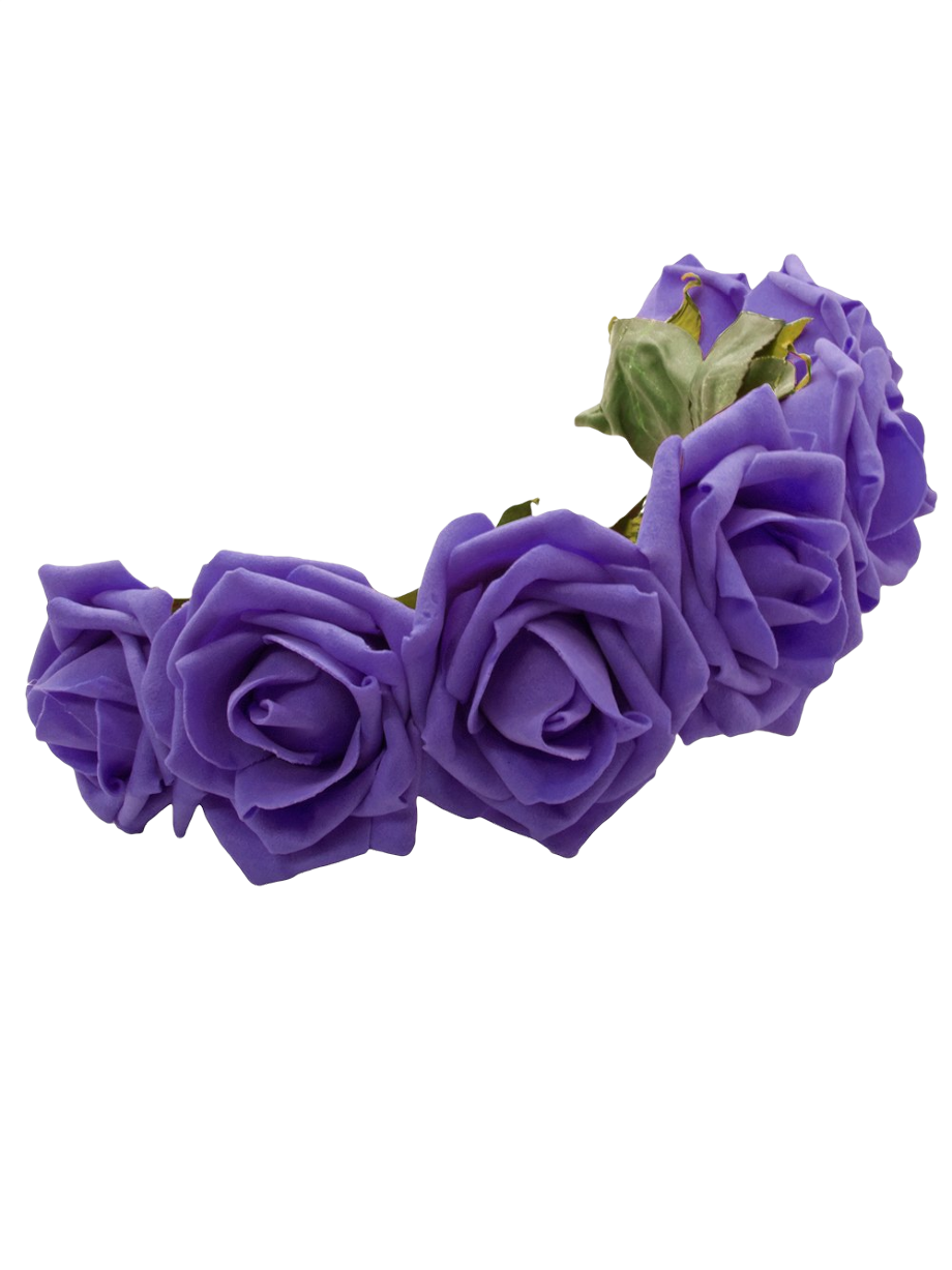transparent flower crown lilac