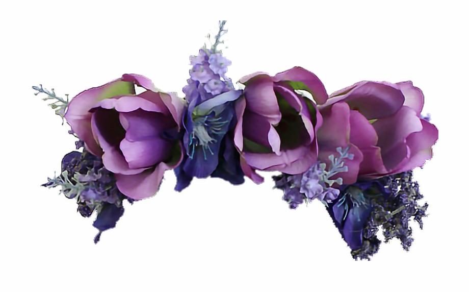 flower crown transparent purple