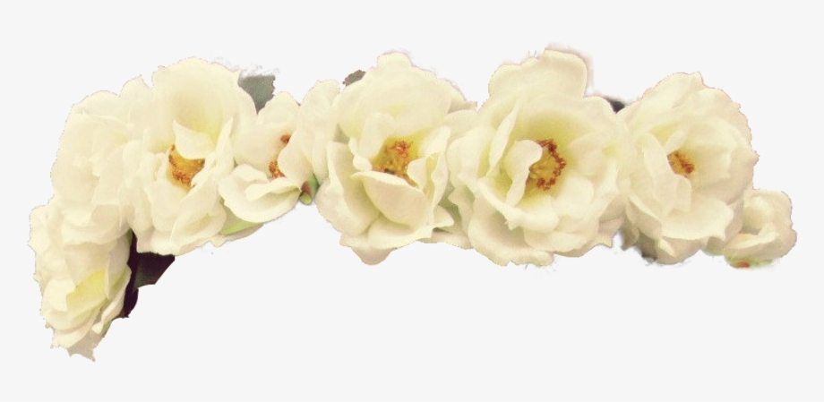 transparent flower crown white