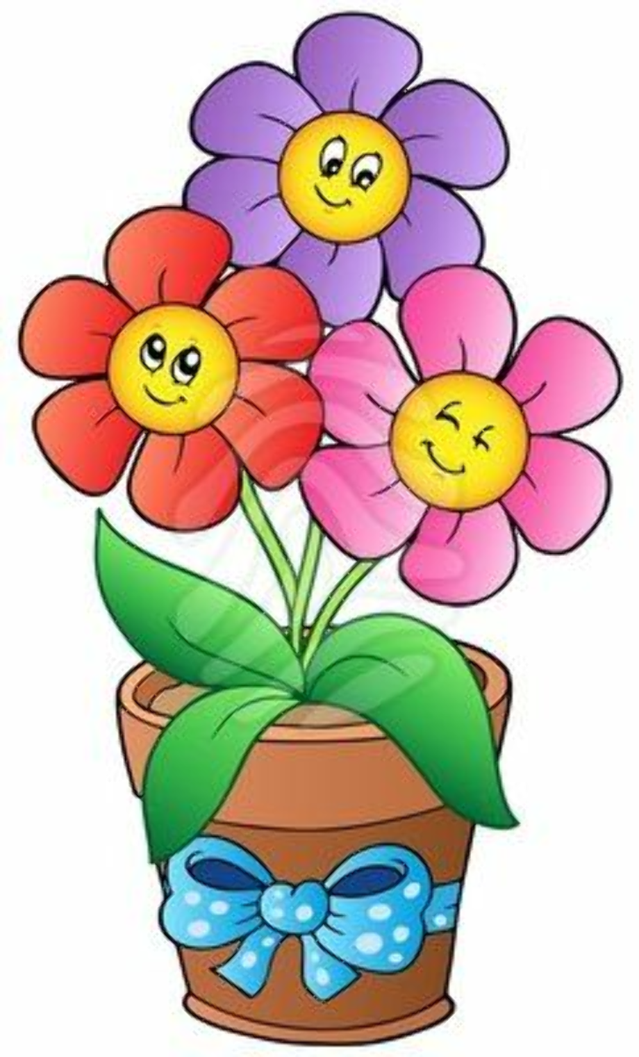 flower pot clipart cartoon