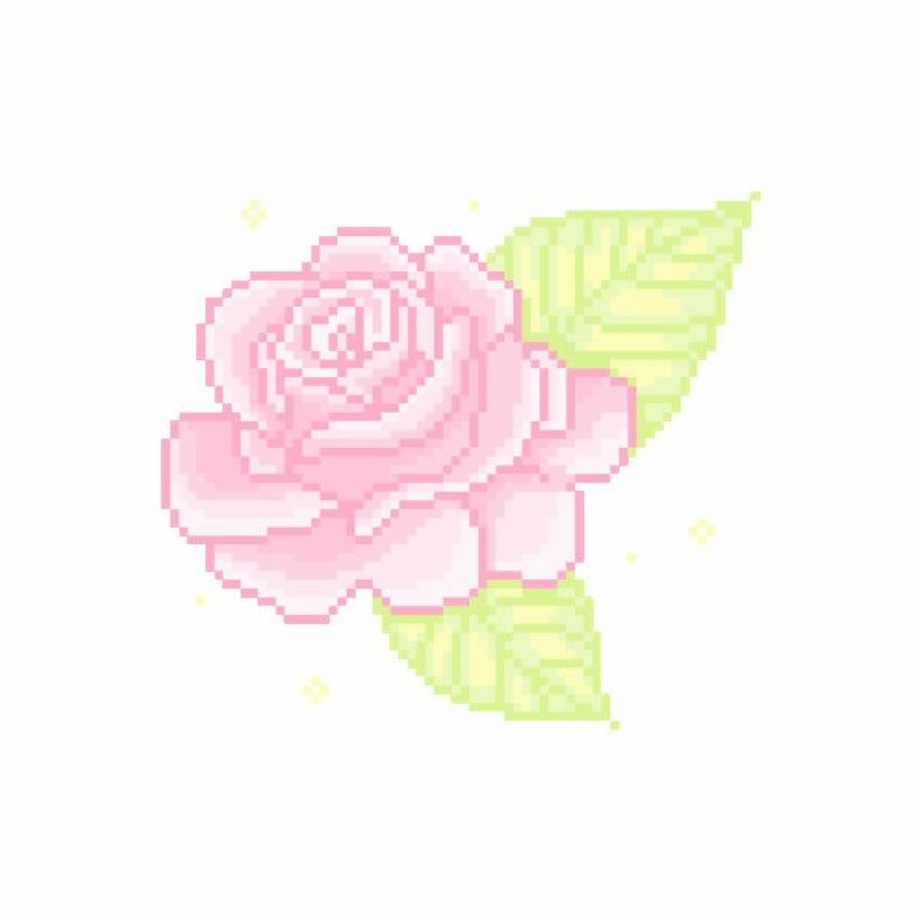 transparent rose pixel