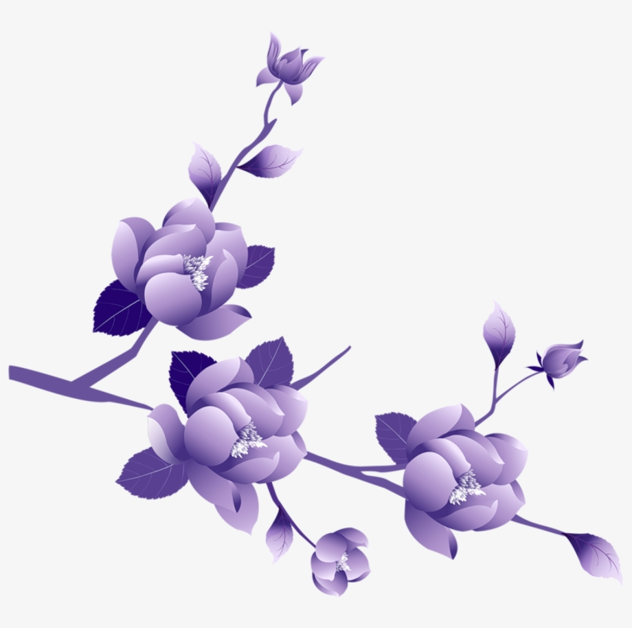 flowers transparent background purple