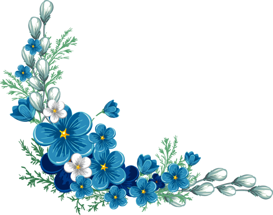 Download High Quality flowers transparent blue Transparent PNG Images