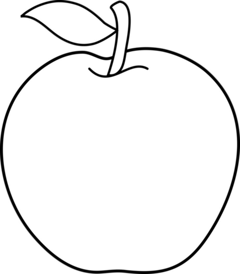 apple clipart black and white smooth