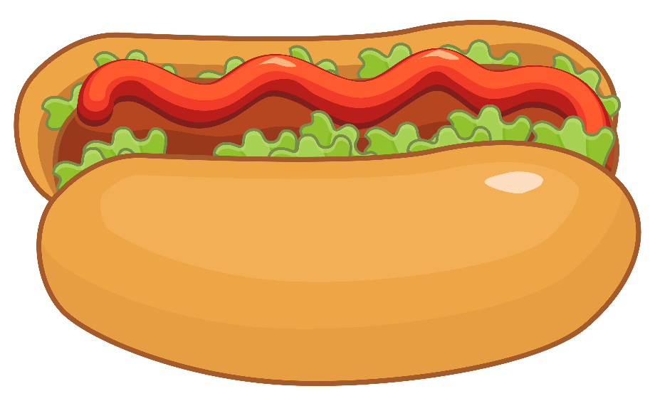 hot dog clipart illustration