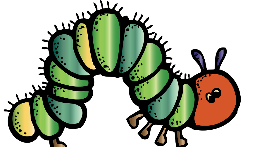 caterpillar clipart colored