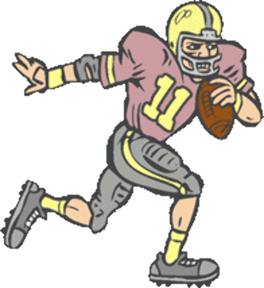 football player clipart animated