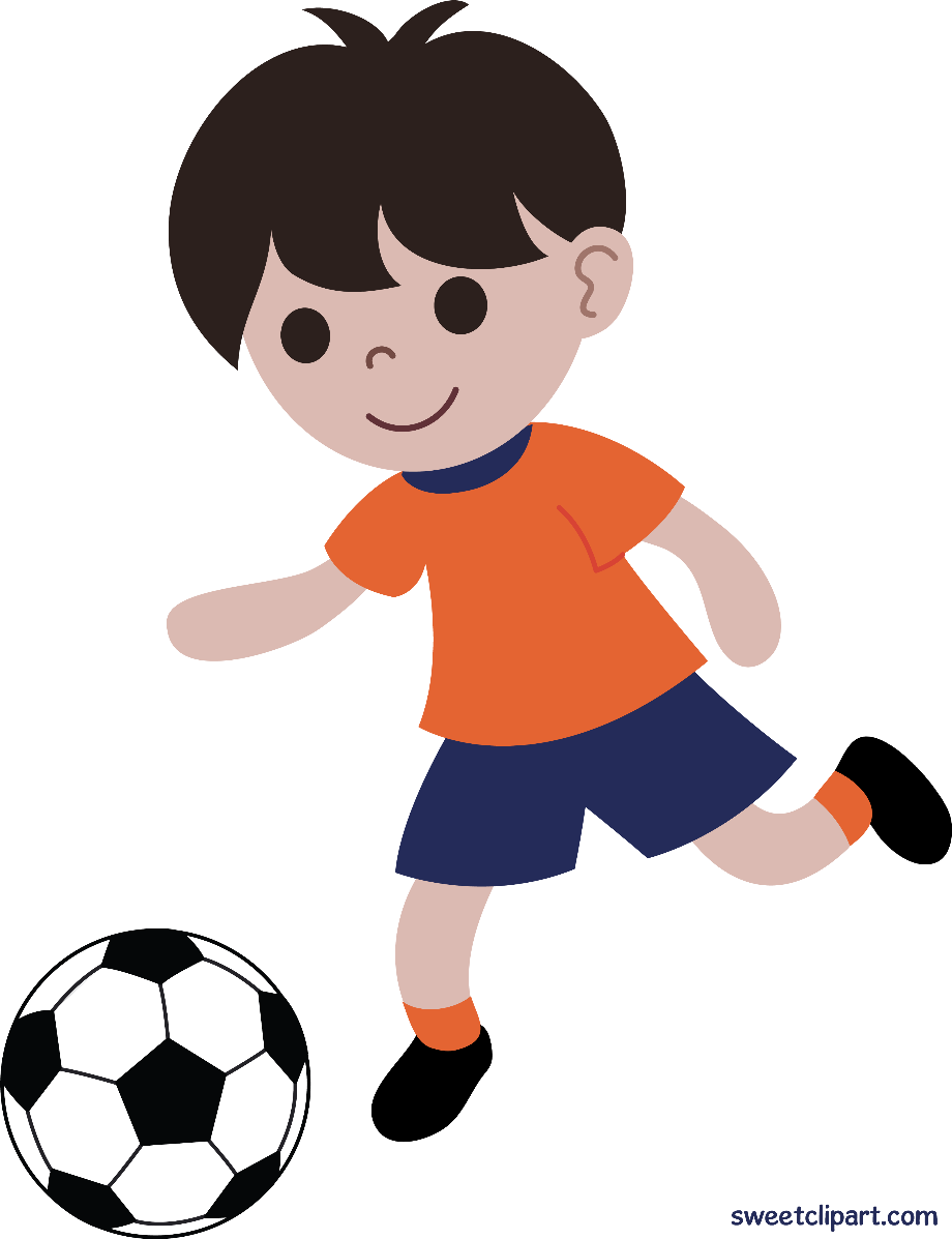 soccer clipart kid