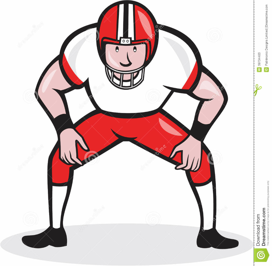 football player clipart standing
