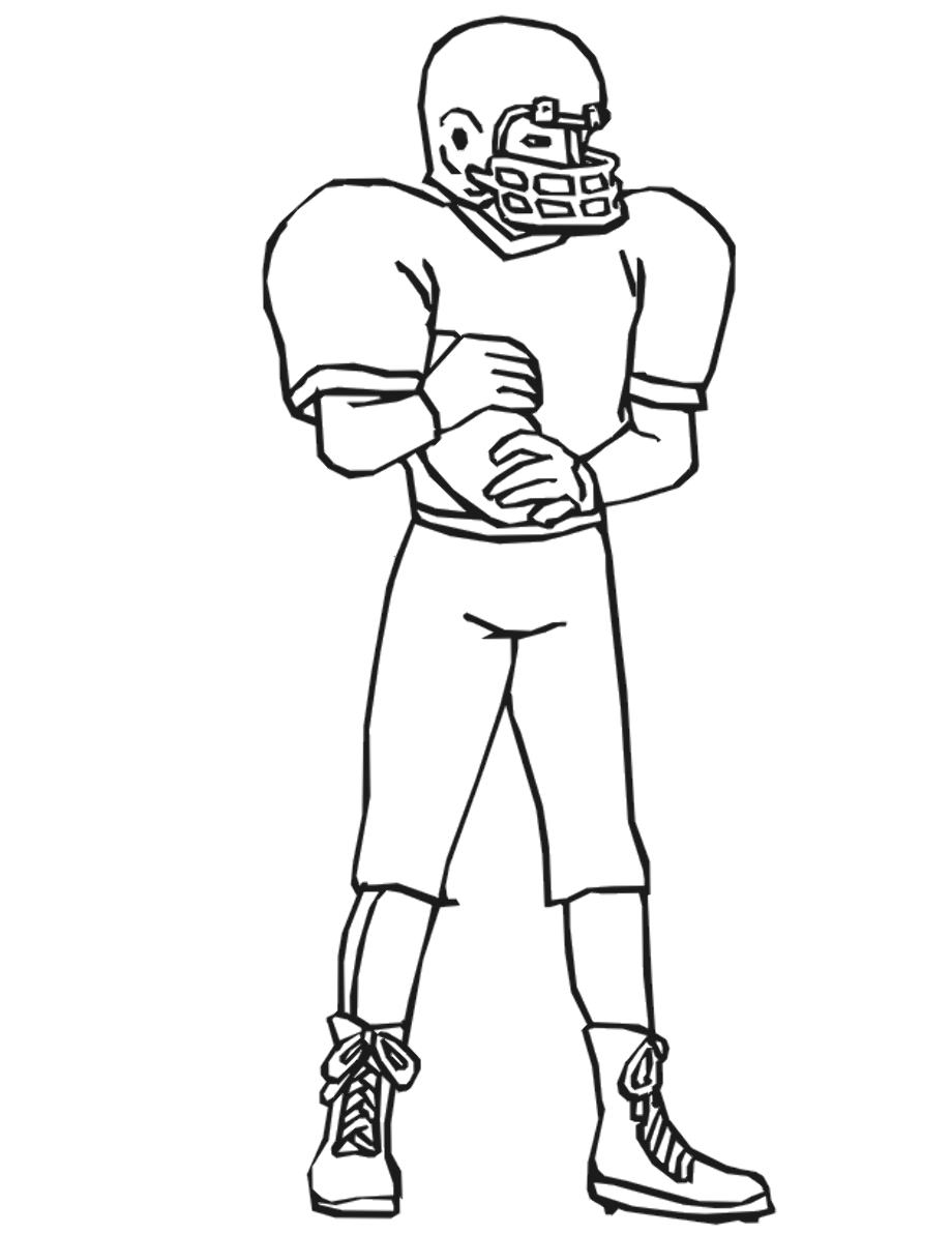 football player clipart outline