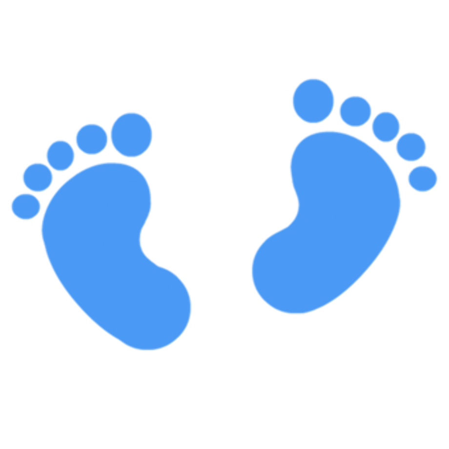 baby feet clipart blue