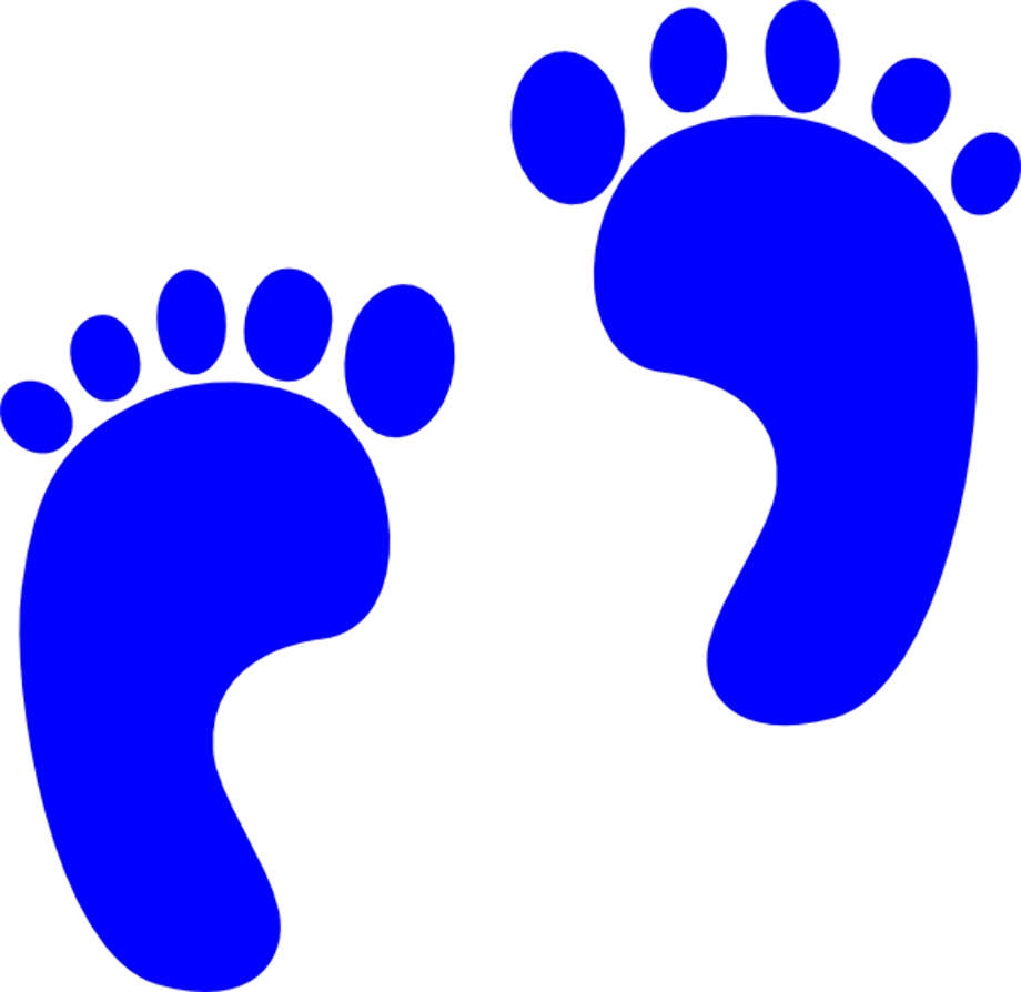 foot clipart blue