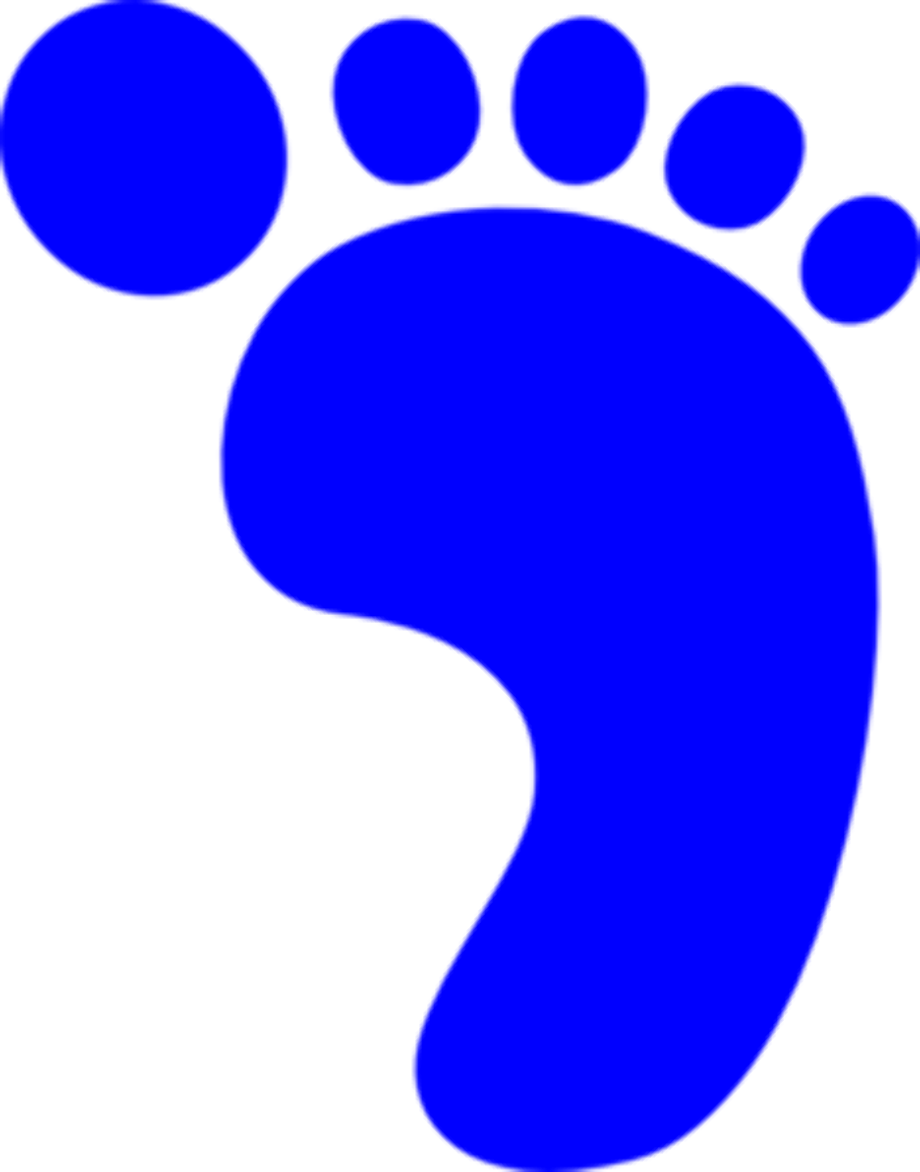 footprint clipart blue