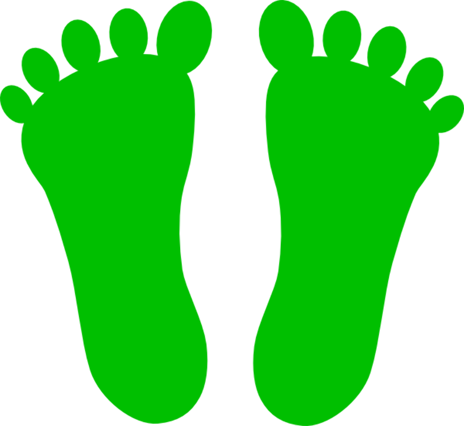 footprint clipart colored